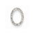 14k White Gold Diamond Oval Pendant, Quality AA (G-H Color, SI1-SI2 Clarity, 0.1 cttw)