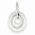 14k White Gold Triple Circle Diamond Pendant, Quality AA (G-H Color, SI1-SI2 Clarity)