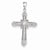14k White Gold Filigree Diamond Cross Pendant, Quality AA (G-H Color, SI1-SI2 Clarity, 0.27 cttw)