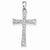 14k White Gold Diamond Cross pendant, Quality AA (G-H Color, SI1-SI2 Clarity, 0.19 cttw), Pretty Pendants for Necklace