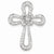 14k White Gold Filigree Diamond Cross Pendant, Quality AA (G-H Color, SI1-SI2 Clarity, 0.59 cttw)