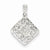 14k White Gold Diamond Pendant, Quality AA (G-H Color, SI1-SI2 Clarity, 0.07 cttw)