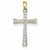14k Gold Diamond Cross Pendant, Quality AA (G-H Color, SI1-SI2 Clarity, 0.21 cttw)