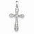14k White Gold Diamond Cross Pendant, Quality AA (G-H Color, SI1-SI2 Clarity, 0.32 cttw)