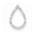 14k White Gold Diamond Teardrop Pendant, Quality AA (G-H Color, SI1-SI2 Clarity, 0.23 cttw)