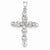 14k White Gold Diamond Cross Pendant, Quality AA (G-H Color, SI1-SI2 Clarity, 0.53 cttw)
