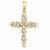14k Gold Diamond Cross Pendant, Quality AA (G-H Color, SI1-SI2 Clarity, 0.53 cttw)