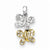 14k Gold Two-tone Diamond Butterfly Pendant, Quality AA (G-H Color, SI1-SI2 Clarity)