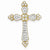 14k Gold Diamond Cross Pendant, Quality AA (G-H Color, SI1-SI2 Clarity, 0.78 cttw)