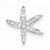 14k White Gold Diamond Starfish Pendant, Quality AA (G-H Color, SI1-SI2 Clarity)