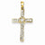 14k Gold Diamond Cross Pendant, Quality AA (G-H Color, SI1-SI2 Clarity, 0.31 cttw)
