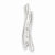14k White Gold Diamond Journey Pendant, Quality AA (G-H Color, SI1-SI2 Clarity)