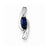 14k White Gold Diamond and Sapphire pendant, Fine Pendants for Necklace