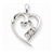 14k White Gold Diamond Heart pendant, Quality AA (G-H Color, SI1-SI2 Clarity, 0.1 cttw), Adorable Pendants for Necklace