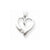 14k White Gold Diamond Heart Pendant, Quality AA (G-H Color, SI1-SI2 Clarity, 0.09 cttw)