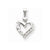14k White Gold Diamond Heart Pendant, Quality AA (G-H Color, SI1-SI2 Clarity, 0.04 cttw)