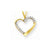 14k Gold Diamond Heart pendant, Quality AA (G-H Color, SI1-SI2 Clarity, 0.15 cttw), Dazzling Pendants for Necklace
