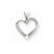 14k White Gold Diamond Heart pendant, Quality AA (G-H Color, SI1-SI2 Clarity, 0.15 cttw), Beautiful Pendants for Necklace