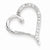 14k White Gold Diamond Heart Slide Pendant, Quality AA (G-H Color, SI1-SI2 Clarity, 0.22 cttw)