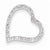 14k White Gold Diamond Heart Slide Pendant, Quality AA (G-H Color, SI1-SI2 Clarity, 0.206 cttw)