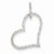 14k White Gold Diamond Heart pendant, Quality AA (G-H Color, SI1-SI2 Clarity, 0.15 cttw), Delightful Pendants for Necklace