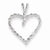 14k White Gold Diamond Heart pendant, Quality AA (G-H Color, SI1-SI2 Clarity, 0.25 cttw), Exquisite Pendants for Necklace