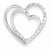 14k White Gold Diamond Heart Slide Pendant, Quality AA (G-H Color, SI1-SI2 Clarity, 0.2 cttw), Fine Pendants for Necklace