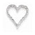 14k White Gold Diamond Heart Slide Pendant, Quality AA (G-H Color, SI1-SI2 Clarity, 0.2 cttw), Pendants for Necklace