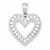 14k White Gold Diamond Heart Pendant, Quality AA (G-H Color, SI1-SI2 Clarity, 0.33 cttw)