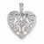 14k White Gold Diamond Heart pendant, Quality AA (G-H Color, SI1-SI2 Clarity, 0.13 cttw), Pretty Pendants for Necklace