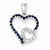 14k White Gold Diamond and Sapphire pendant, Exquisite Pendants for Necklace