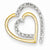 14k Gold Two-tone Diamond Heart pendant, Quality AA (G-H Color, SI1-SI2 Clarity, 0.09 cttw), Stylish Pendants for Necklace
