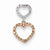 14k Gold Two-tone Rose Diamond Heart Slide Pendant, Quality AA (G-H Color, SI1-SI2 Clarity)