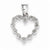 14k White Gold Diamond Heart Pendant, Quality AA, Pendants for Necklace