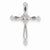 14k White Gold Diamond Cross pendant, Quality AA (G-H Color, SI1-SI2 Clarity, 0.2 cttw), Charm