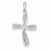 14k White Gold Diamond Cross pendant, Quality A (G-I Color, SI2 Clarity, 0.075 cttw), Adorable Pendants for Necklace