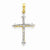 14k Gold Diamond Cross Pendant, Quality A (G-I Color, SI2 Clarity, 0.175 cttw)