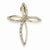 14k Gold Diamond Cross Pendant, Quality A (G-I Color, SI2 Clarity, 0.26 cttw)