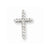 14k White Gold Diamond Cross Pendant, Quality AA (G-H Color, SI1-SI2 Clarity, 0.11 cttw), Delightful Pendants for Necklace