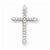 14k White Gold Diamond Cross pendant, Quality AA (G-H Color, SI1-SI2 Clarity, 0.19 cttw), Pendants for Necklace
