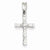 14k White Gold Diamond Cross Pendant, Quality AA (G-H Color, SI1-SI2 Clarity, 0.222 cttw)
