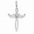 14k White Gold Diamond Cross pendant, Quality AA (G-H Color, SI1-SI2 Clarity, 0.1 cttw), Gorgeous Pendants for Necklace