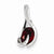 14k White Gold Garnet & Diamond Pendant, Pendants for Necklace