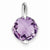 14k White Gold Amethyst Pendant, Pendants for Necklace