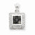 14k White Gold black-diamond Pendant, Quality AA (G-H Color, SI1-SI2 Clarity)