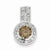 14k Gold & Rhodium Champagne & White Diamond Pendant, Quality AA (G-H Color, SI1-SI2 Clarity, 0.62 cttw)