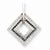 14k White Gold Black & White Diamond Pendant, Quality A (G-I Color, SI2 Clarity, 0.5 cttw)
