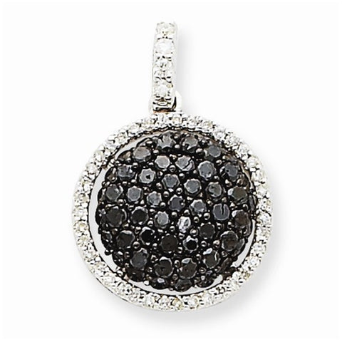 14k White Gold AA Diamond Round Pendant, Quality AA (G-H Color, SI1-SI2 Clarity)