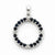 14k White Gold Sapphire & Diamond Circle Pendant, Quality A (G-I Color, SI2 Clarity)