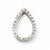 14k White Gold Diamond Teardrop Pendant, Quality AA (G-H Color, SI1-SI2 Clarity, 0.26 cttw)